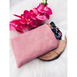 Pochette à livre de poche Eva velours rose - Ancolie