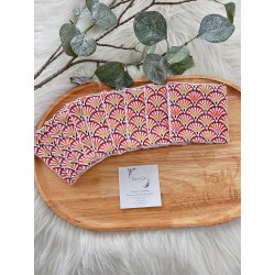 Lot de 10 lingettes fleurs vintage