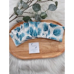 Lot de 10 lingettes tropical bleu